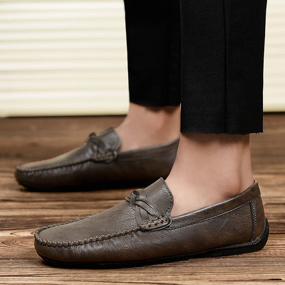 High Quality Leather Men Casual Shoes Comfortable Light Men Loafers Formal Men Dress Shoes Breathable Slip on Men Driving Shoes