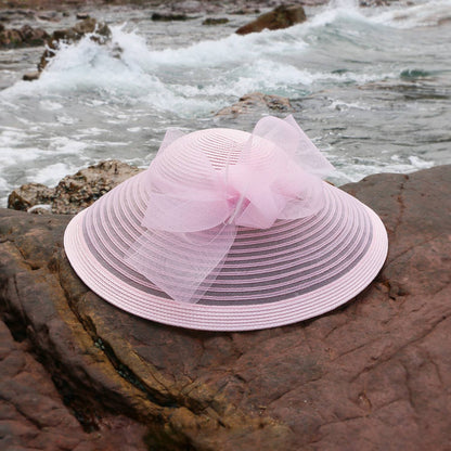 Elegant Kentucky Tea Party Fascinators White Weddings Hat For Women Wide Brim Hats Fedora Ladies Church Dress Derby Hats