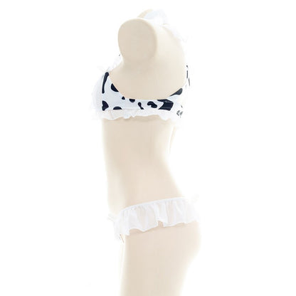 AniLV Cow Series Swimsuit Bodysuit Bikini Maid Unifrom Costume Summer Beach Kawaii Girl Swimwear Skirt Uniform Set Cosplay