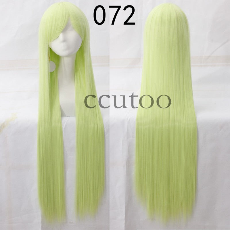 ccutoo 100cm Peruca de Cosplay Reta Sintética de Cabelo Longo de Alta Temperatura 82 Cores Disponíveis