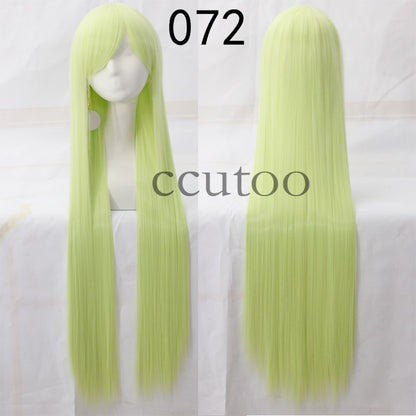 ccutoo 100cm Peruca de Cosplay Reta Sintética de Cabelo Longo de Alta Temperatura 82 Cores Disponíveis