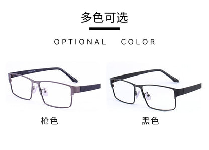 62MM Business Oversized Eyewear Frame Super Large Optical full frame glasses Big Head Metal Big Size reading  Glasses for men