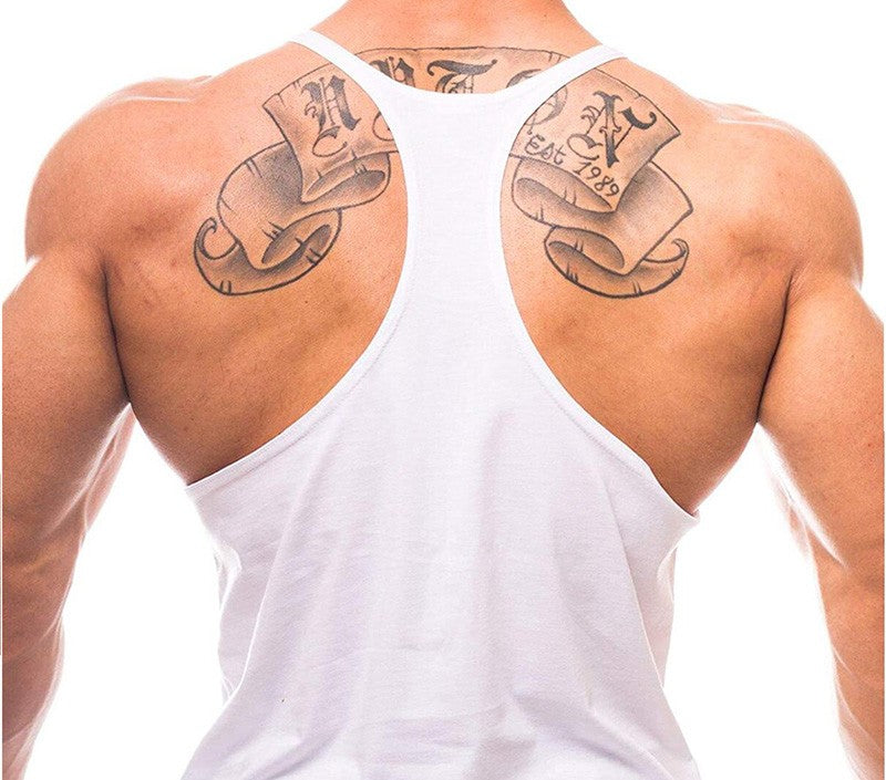 Skull Strong Print Clothing Bodybuilding Cotton Gym Tank Tops Men Sleeveless Und