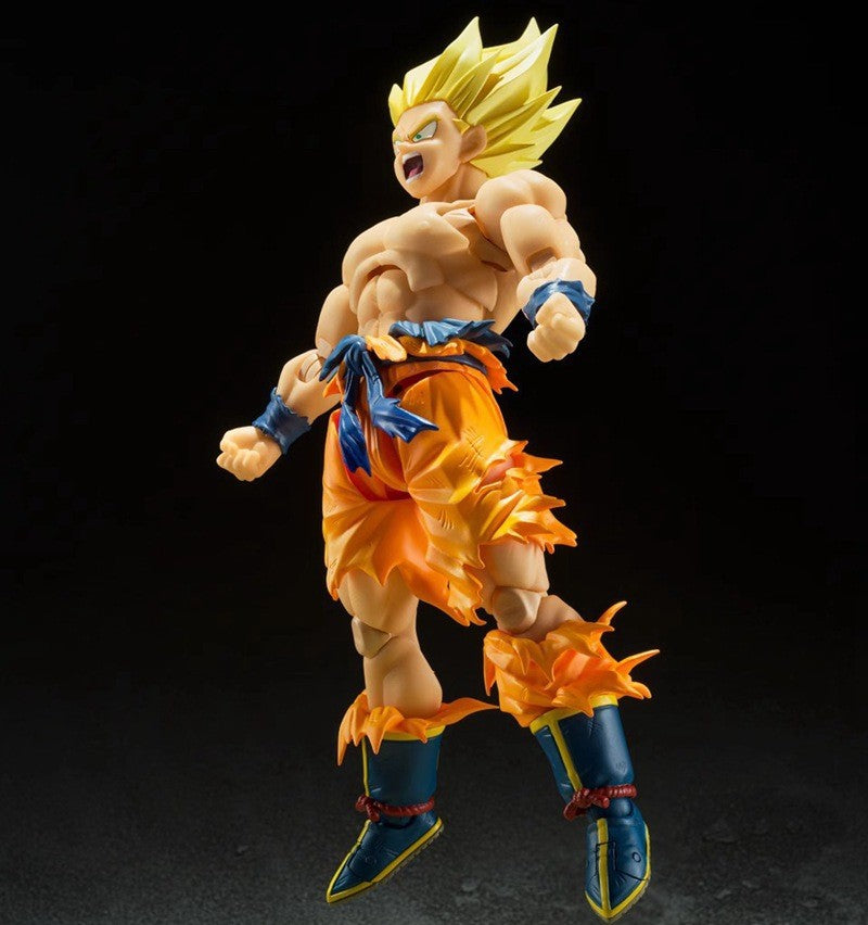 Dragon Ball Z Son Goku SSJ Battle Damage Legendary Super Saiyan Action Figure Model Toys Joint Movable Doll Christmas Present