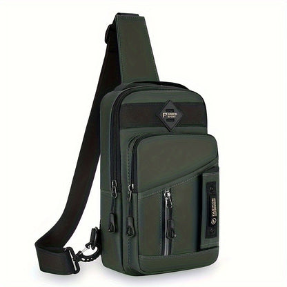 Fashion Multifunctional Chest Bag - 1pc Men's Outdoor Crossbody Bag, Casual Sports Sling Bag