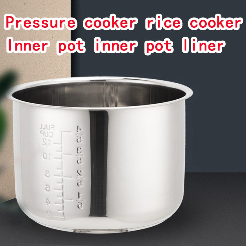 Panela de pressão de 5L de aço inoxidável, panela interna, panela interna, panela de substituição para panela de micro pressão