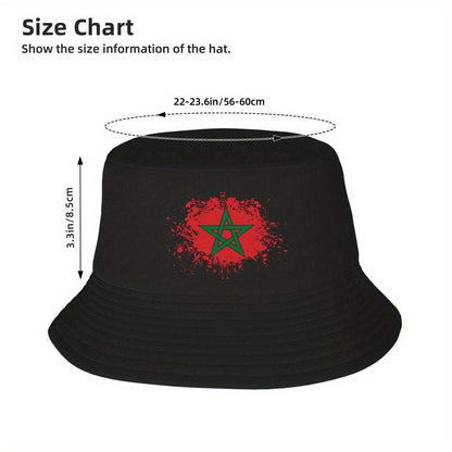 Custom Marokko Morocco Flag Bucket Hat Men Women Moroccan Proud Outdoor Sun Summer Fishing Cap