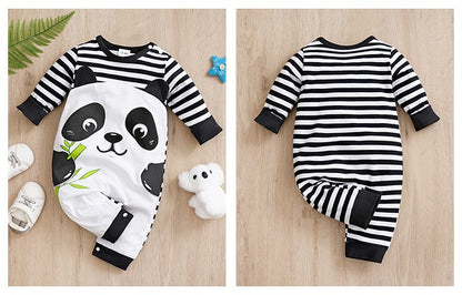 Newborn Baby Romper Cotton comfort long sleeve Unisex Baby Bodysuits Three-dimensional cartoon panda shape Bebe Boy Girl Clothes