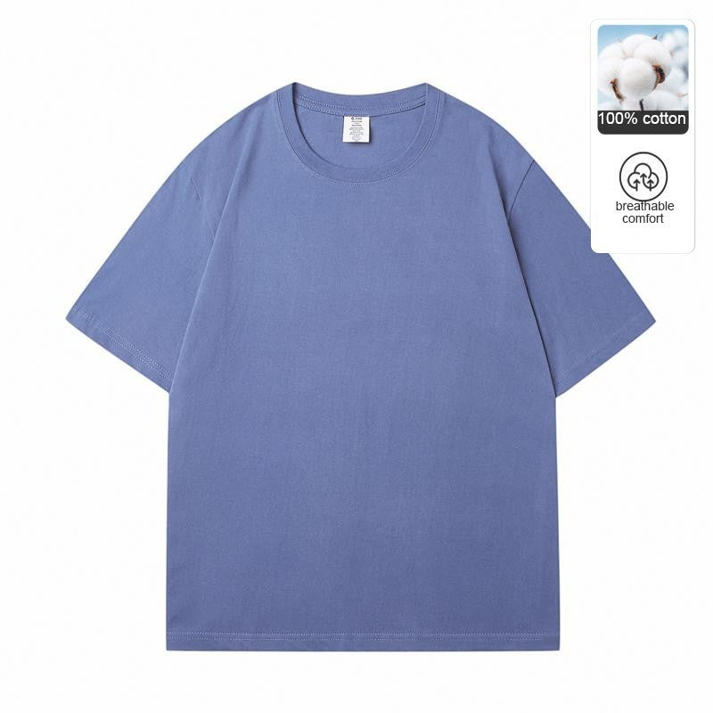 Top Grade 100% Mecerized Cotton New Summer Brand Tops Round Neck Plain t Shirt For Men Short Sleeve Casual Fashion Men Clothing