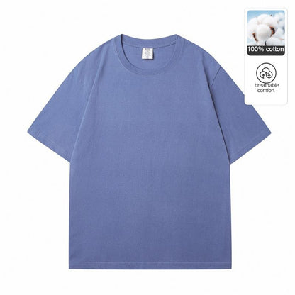 Top Grade 100% Mecerized Cotton New Summer Brand Tops Round Neck Plain t Shirt For Men Short Sleeve Casual Fashion Men Clothing