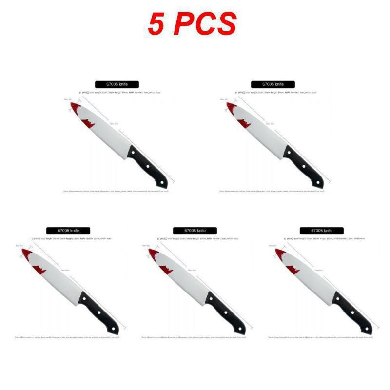 10/5/3/1pcs 30cm Faked Bloody Sharp Knife for Halloween DIY Cosplay Props Decor Simulation Plastic Kitchen Knife halloween Party