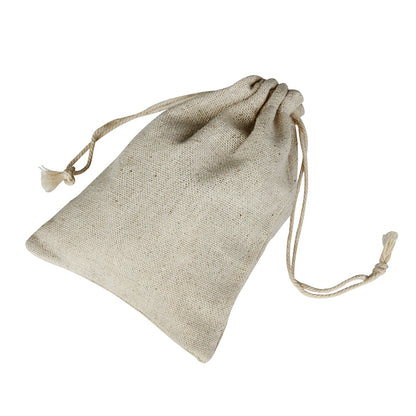5-10Pcs/Lot Natural Linen Burlap Bags Jute Gift Bag Drawstring Gift Bags Ornament Pouch Cosmetic Washing Storage Candy Party Bag