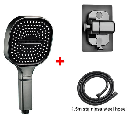 Chuveiro de alta pressão com painel grande de 13CM, com filtro, 3 modos, bico de pulverização de grande fluxo, chuveiro quadrado para banheiro