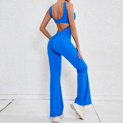 Sexy Back V Yoga Jumpsuit Women Women Sports Jumpsuit Fitness Rompers Training Yoga Suit Sportswear Stretch Workout Bodysuits