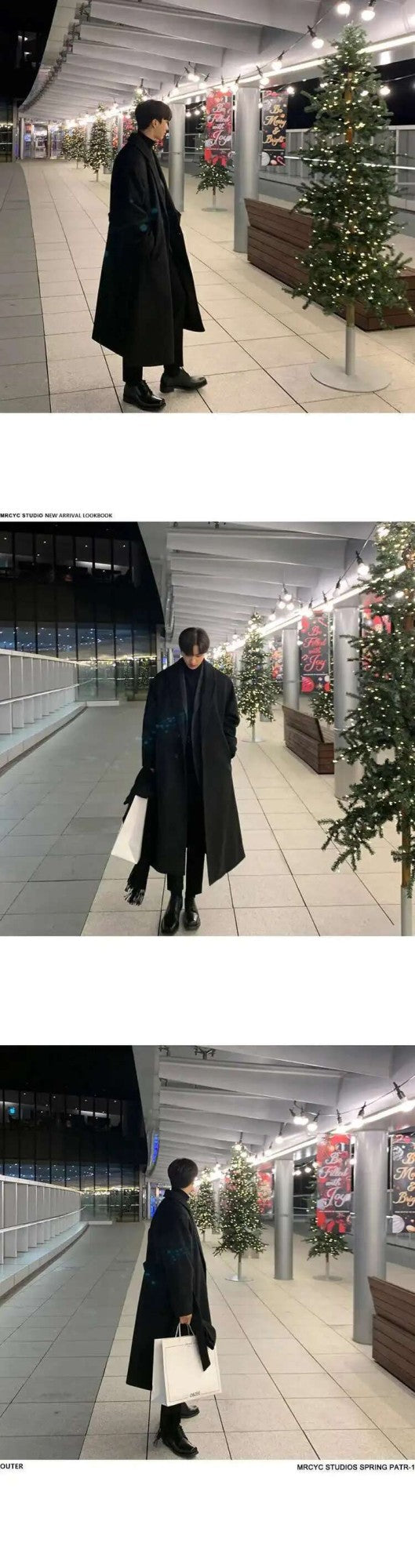 IEFB Korean Style Men's Fashion Tide Woolen Coat Single Breasted Overcoat 2025 Autumn New Stylish Trench Casual Loose Fit 9D1655