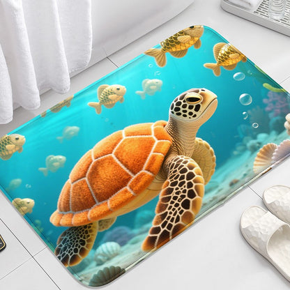 Pink jellyfish pattern bathroom floor mat, water absorbing small carpet, toilet seat mat, decorative mat, machine washable