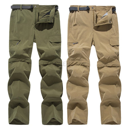 2025 Zip Off Hiking Pants Convertible Shorts Mens Cargo Work Pants Lightweight Breathable Trousers Workwear Outdoor Casual Pants