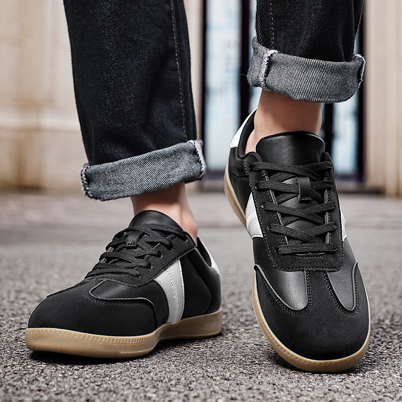 Oiaano Unisex Barefoot Men Leather Black Shoes Women Sneakers Platform Zero Drop Fashion Comfort Lightweight Breathable Walking