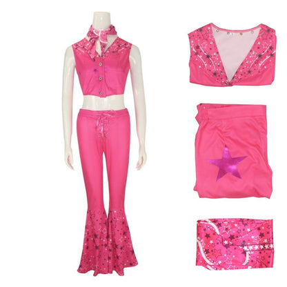 Costume De Cosplay Du Film Ken Pour Adulte, T-shirt Noir, Écharpe Rose, Ensemble Complet, Princesse, Ixde Carnaval D'Halloween