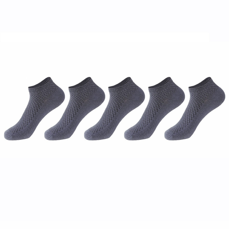 5Pairs/lot Men Socks Bamboo Fiber Short Ankle Socks High Quality Summer Winter Business Breathable Male Short Sock Meias Man Sox