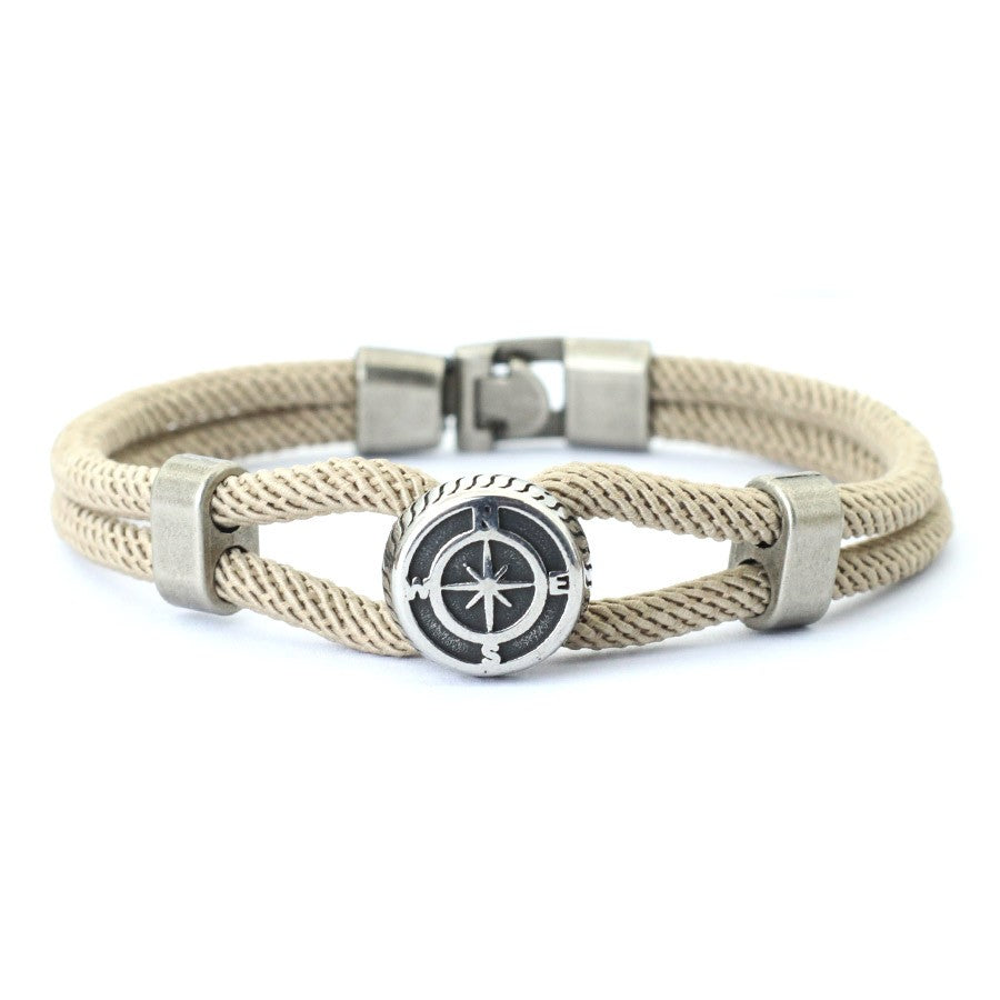 Nova Pulseira Bússola Masculina Viking Corda Náutica Bracelete Feito à Mão Trançado Acessórios Surfista Homem Pulseira Fio Náutico