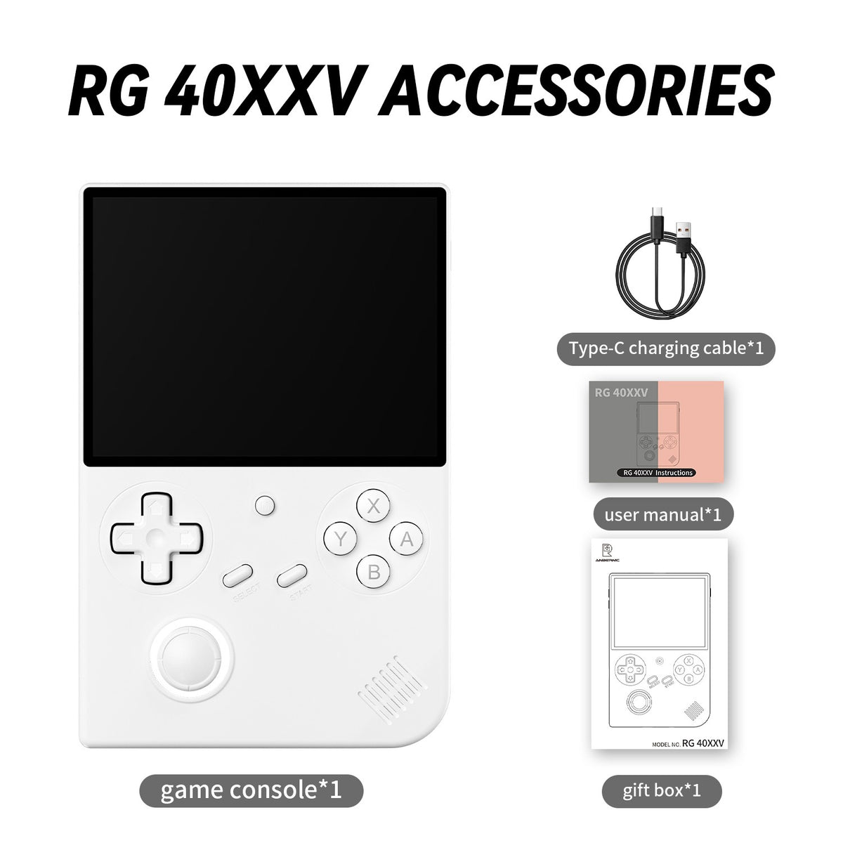 RG40XXV 64-bit Linux Retro Handheld Game Console 4.0 IPS Screen Supports 5G Bluetooth HD Output 3200mAh Battery