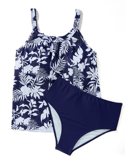 Women Tummy Control Tankini Bathing Suits High Waisted Padded Swimwear Plus Size Beachwear Swimsuit Bikini Sets Female