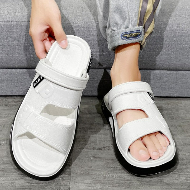 Summer Men's Slippers EVA Sandals Outdoor Light Slippers Platform Sole Casual Men Beach Shoes Non-slip Open-toe Male Sandals New
