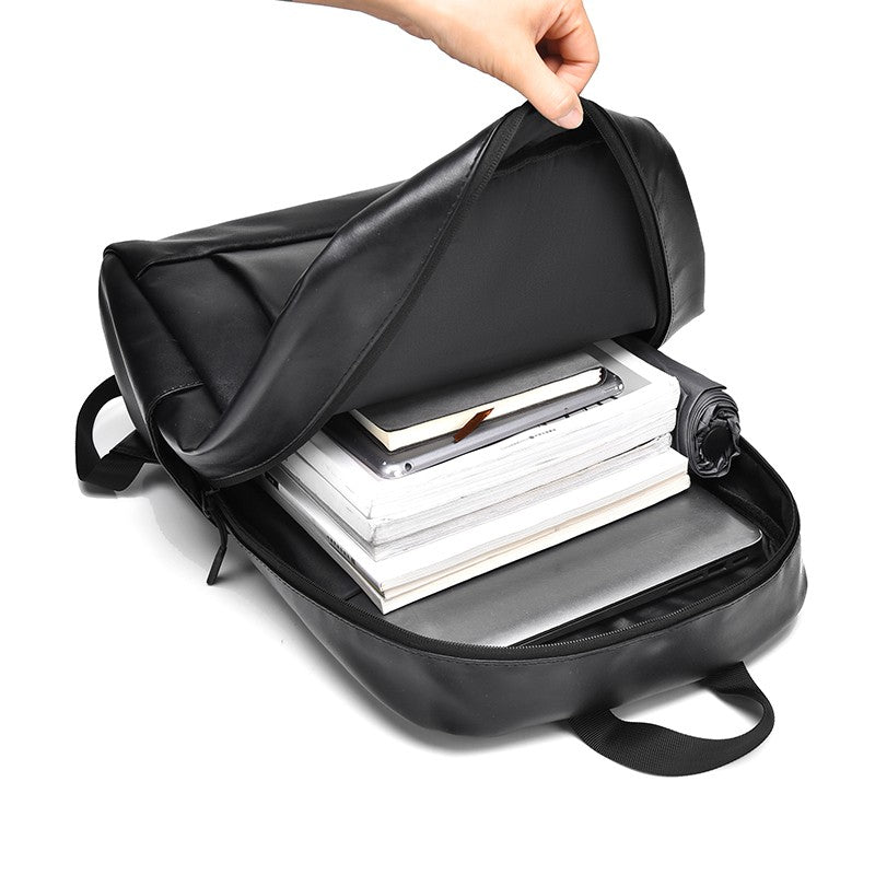 Fashionable and simple backpack, men's business laptop bag, large capacity, splash-proof, suitable for daily commuting, travel