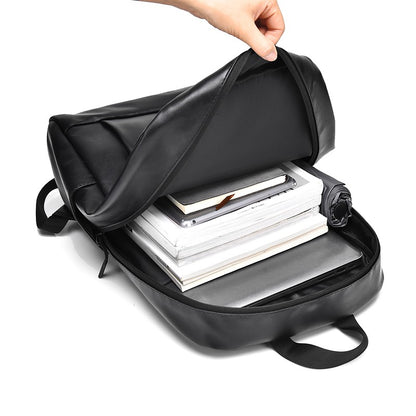 Fashionable and simple backpack, men's business laptop bag, large capacity, splash-proof, suitable for daily commuting, travel