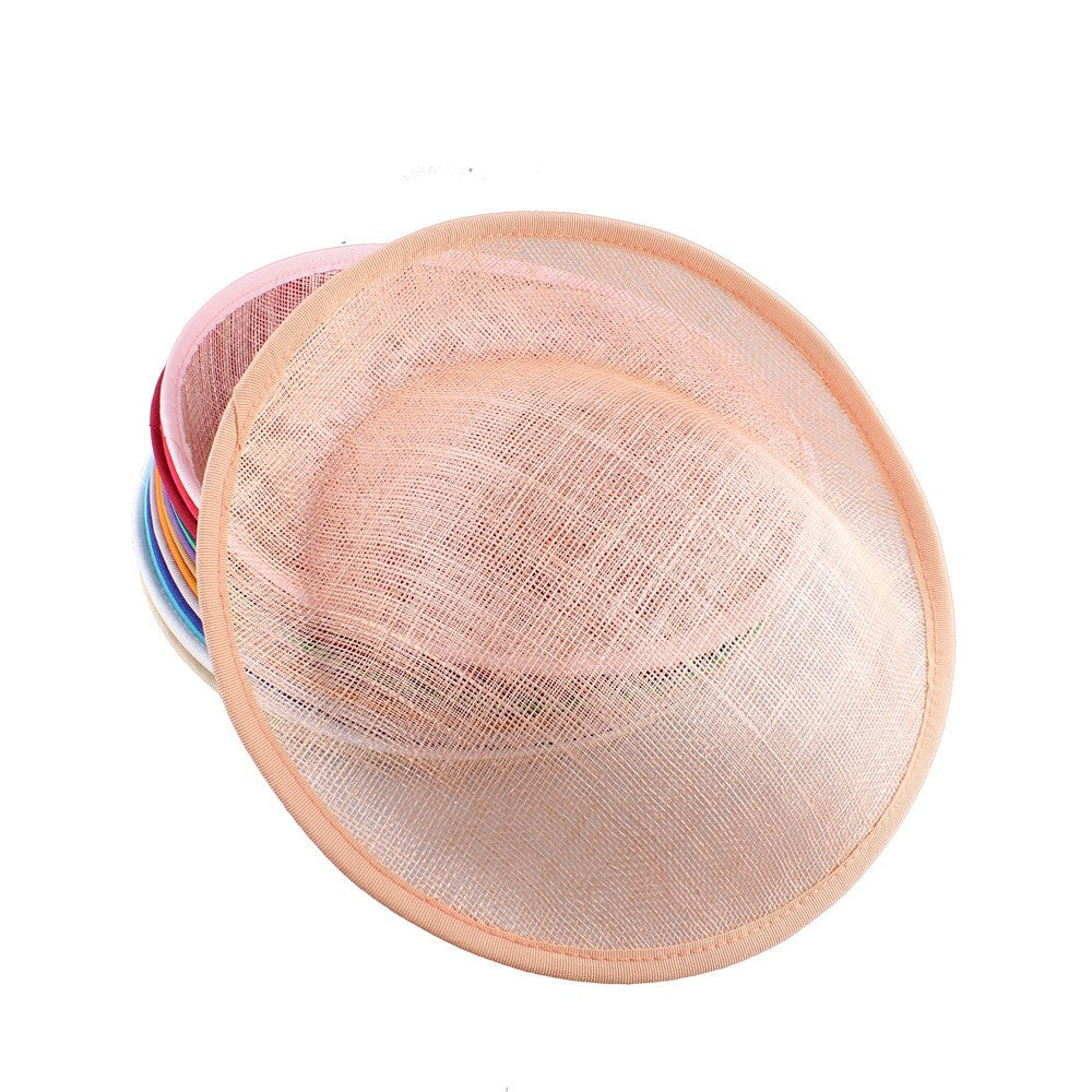 Base de casamento em sinamay de 25 cm, elegante fascinator de casamento para mulheres, acessórios de cabelo DIY, touca de noiva para chapéu de festa