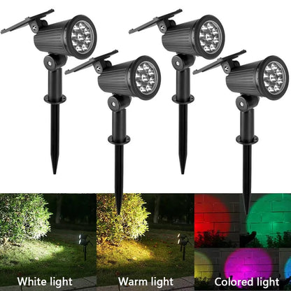 9 LED Solar Spot Light Outdoor IP65 Waterproof Spotlights Solar Garden Lights Landscape Lighting Decoration Pathway Lawn Lamp