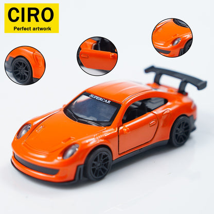 1:43 Miniature Metal Die-Cast Sports Car Alloy Luxury Two-Door Model Boy Toy Highly Detailed Gift Ornament Display Collection Christmas Gift