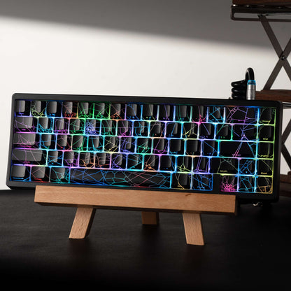 XVX Spider Web Keyboard M67 JadeStone With IMD-Tech Keycaps Tri-Mode Connection Custom RGB Backlight Keyboard 60%
