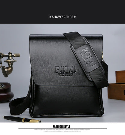 The leisure business single shoulder bag Polo vertical bag man trend inclined shoulder bag