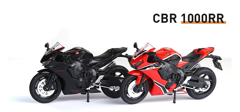 1:18 Hayabusa R1 GSX1000R CBR1000RR Modelos de Miniaturas de Motocicletas Brinquedo de Liga Fundido Direção da Roda Dianteira com Amortecimento Presentes