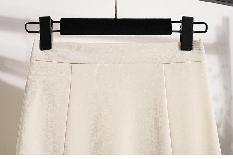 Ladies' Summer High Waist Plus Size Skirts 2026 Mid To Long Flowing Suit Skirt New Style Casual Solid Color A-line Skirt