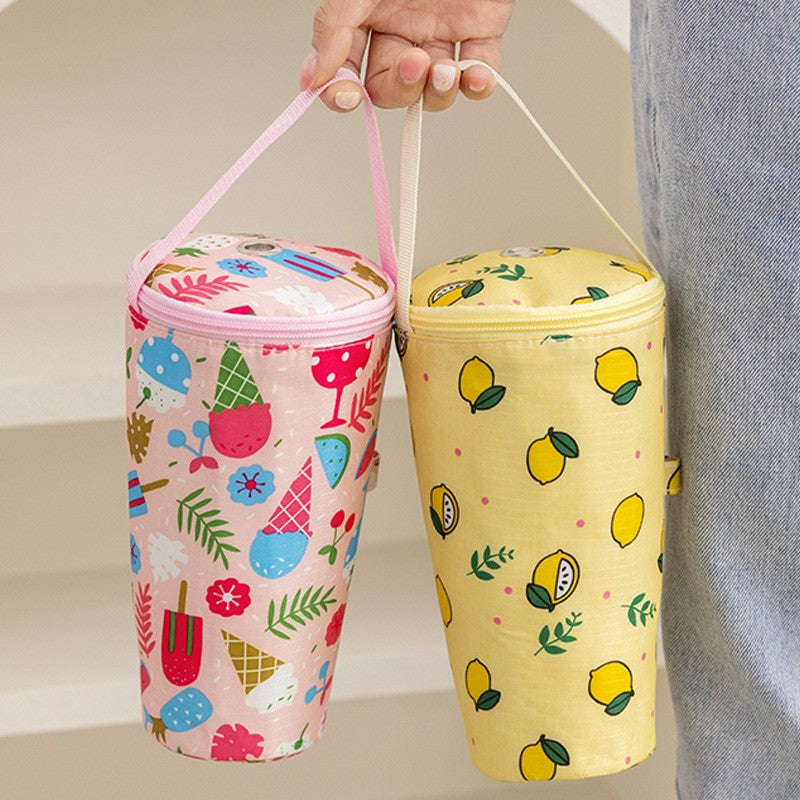 Baby Milk Bottle Insulation Bags Cartoon Portable Waterproof Feeding Bottle Thermal Bag Milk Warmer Cooler Stroller Hang Bags