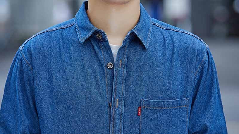 High Quality Cotton Denim Shirt Mens High Street Long Sleeve Cowboy Shirts for Men Autumn Casual Slim Fit Mens Design Clothing