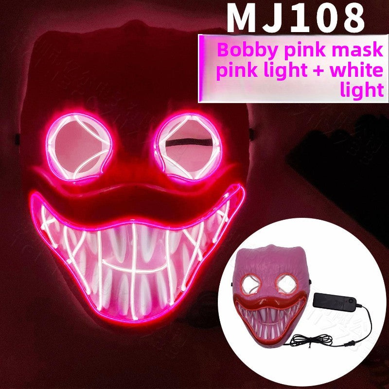 Luminous Mask Halloween Face Mask Poppy Playtime Atmosphere Prop Game Time Sausage Mouth Monster