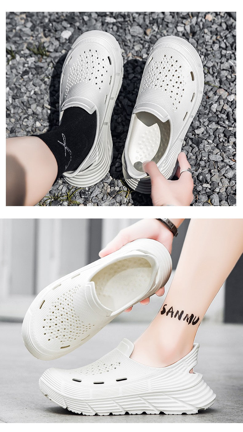 Summer Sandals Men Beach Slipper Platform Soft Sole Waterproof Anti-Slip Sandals Water Shoes Outdoor Sport Hollow out Men Shoes