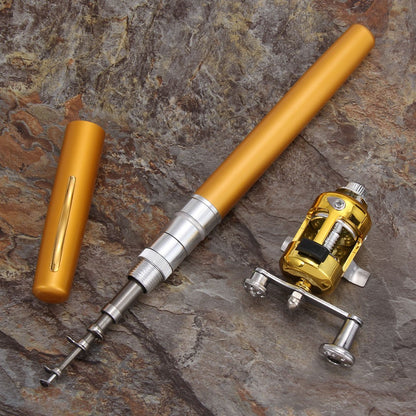 Fishing Rod Reel Combo Set Mini Telescopic Pocket Pen Fishing Rod Pole Fish Rod+Reel Pocket Fishing Rod Reel Full Kit