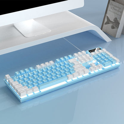 YINDIAO K500 Teclado com Fio para Jogos Notebook Desktops PC Acessórios de Escritório Teclados Gamer de Perfil Baixo com Teclado Numérico