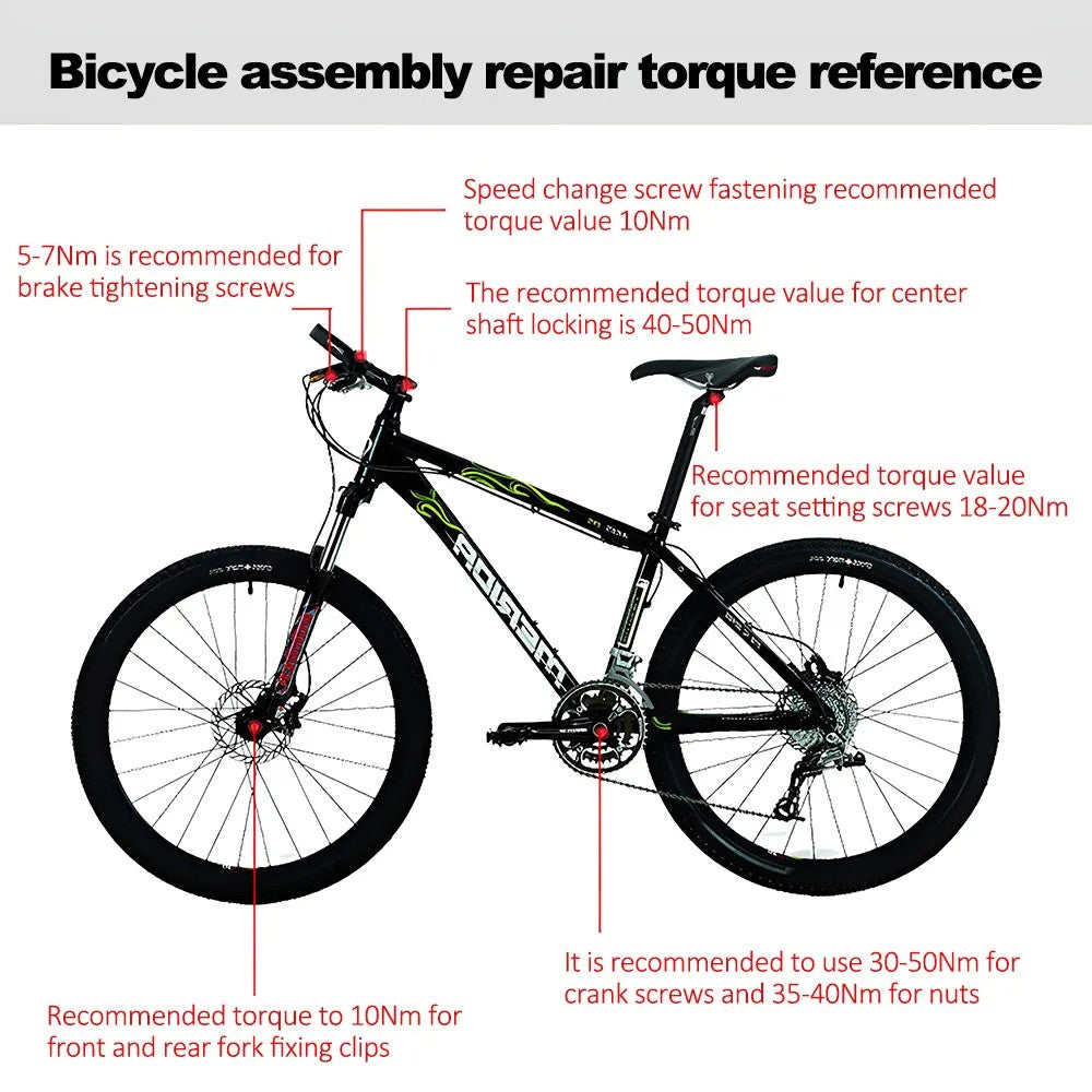 Chave de torque 19-110 N.m 3/8 com catraca reversível precisa Chave de torque profissional para bicicleta, motocicleta e carro