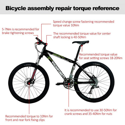 Chave de torque 19-110 N.m 3/8 com catraca reversível precisa Chave de torque profissional para bicicleta, motocicleta e carro