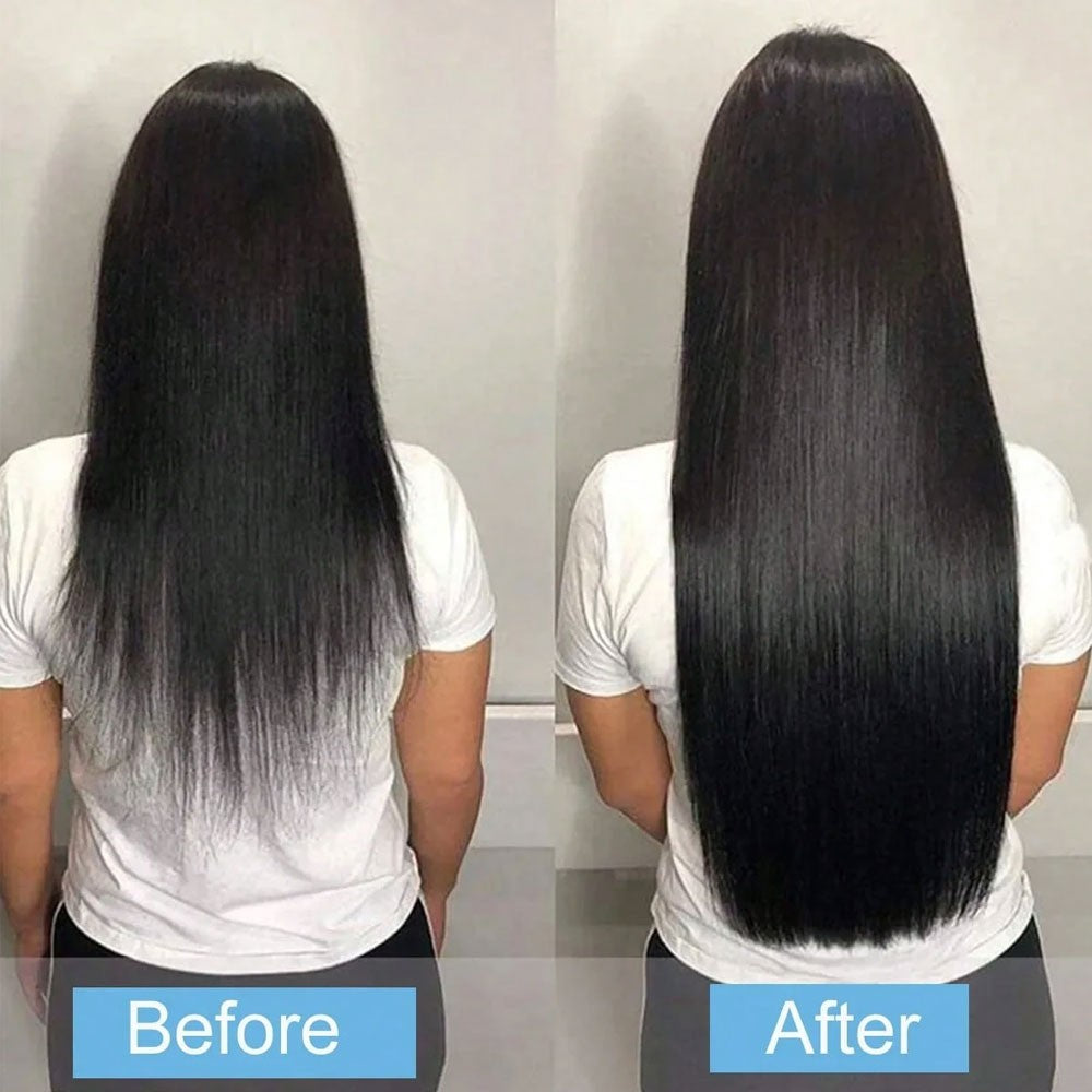 Apliques de cabelo com clipe Kinky Straight Cabelo humano real Preto natural Trama dupla para mulheres de 16 a 28 polegadas 100g 8 peças