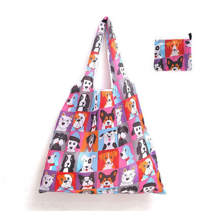 Reusable Shopping Large Bag Foldable Eco Tote With Pouch For Grocery Gym Office Supplies Beach Gear School Toys Storage Bags