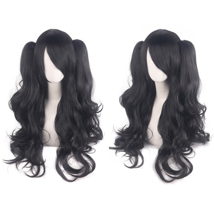 Cosplay Anime Wig Lolita Cute Lolita Double Ponytail Long Curled Hair Fake Hair Synthetic fiber wig