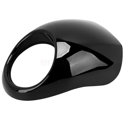 Motorcycle Bright Black Front Headlight Fairing Cover ABS Plastic For Harley Dyna Street Bob Sportster XL 883 1200 1986-Up