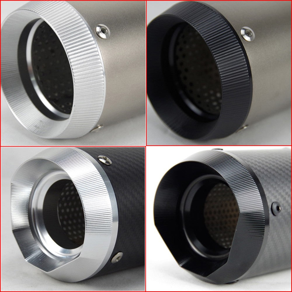 Universal Motorcycle Exhaust CNC Carbon Fiber Escape Muffler For Kawasaki Z900 FZ6 RC390 S1000XR